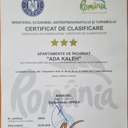Apartment Ada Kaleh Orszowa Zewnętrze zdjęcie
